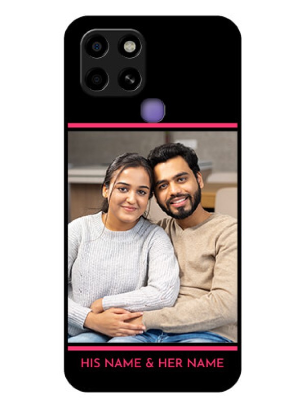 Custom Infinix Smart 6 Custom Glass Mobile Case - with Add Text Design
