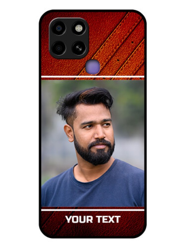 Custom Infinix Smart 6 Personalized Glass Phone Case - Leather Phone Case Design