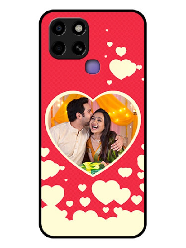 Custom Infinix Smart 6 Custom Glass Mobile Case - Love Symbols Phone Cover Design