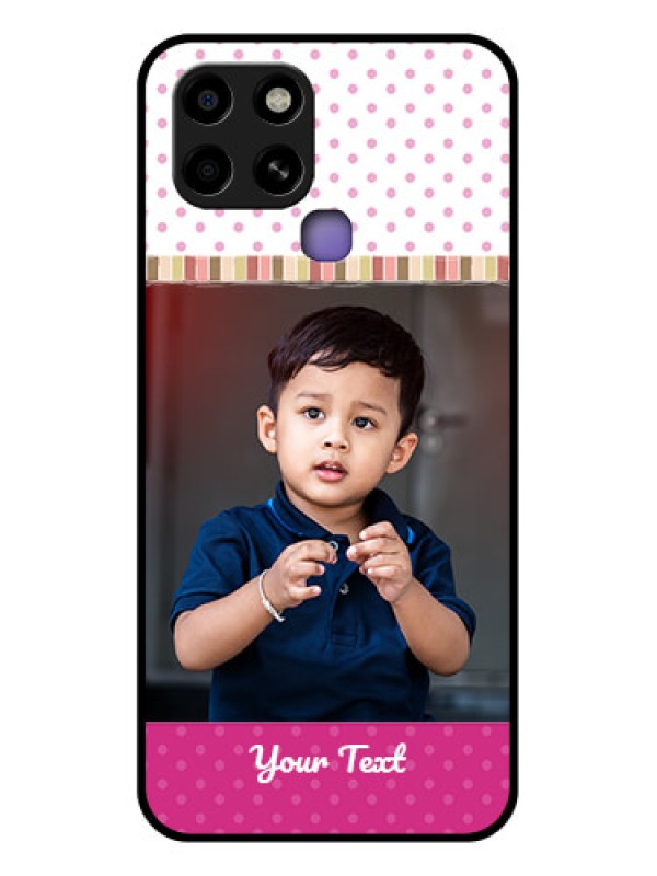 Custom Infinix Smart 6 Photo Printing on Glass Case - Cute Girls Cover Design