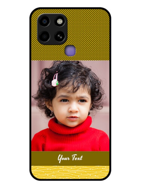 Custom Infinix Smart 6 Custom Glass Phone Case - Simple Green Color Design