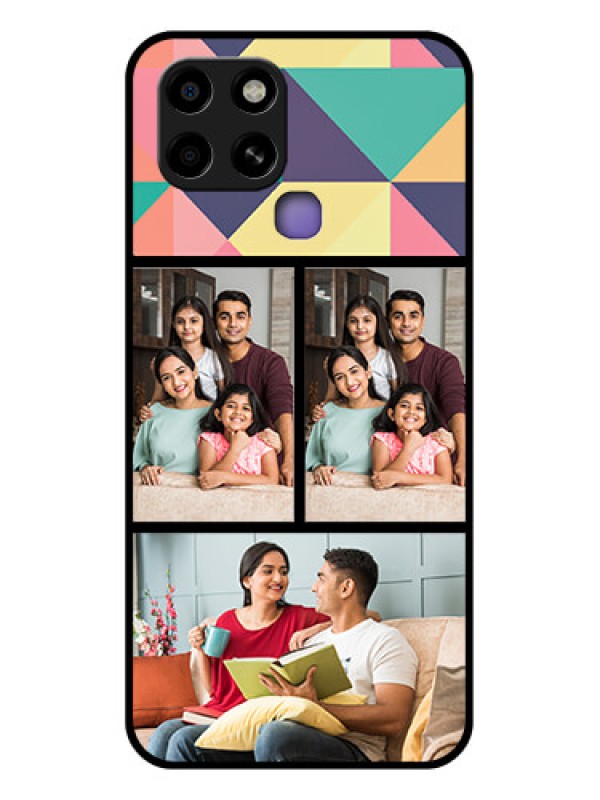 Custom Infinix Smart 6 Custom Glass Phone Case - Bulk Pic Upload Design