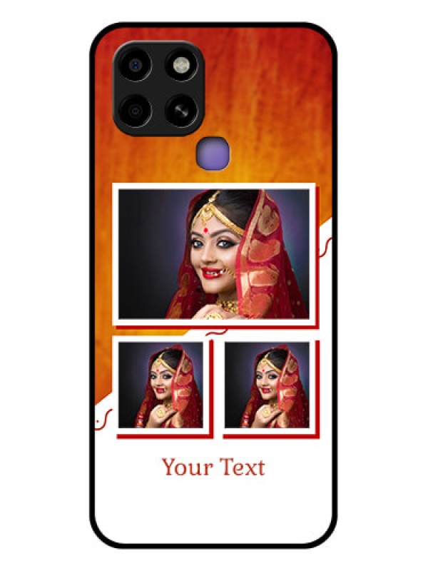 Custom Infinix Smart 6 Custom Glass Phone Case - Wedding Memories Design