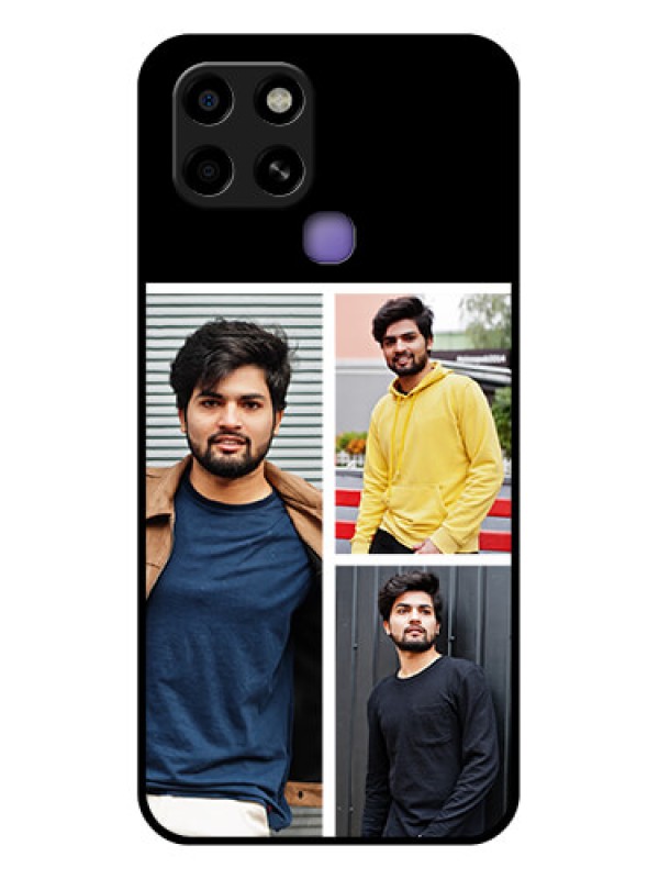Custom Infinix Smart 6 Photo Printing on Glass Case - Upload Multiple Picture Design