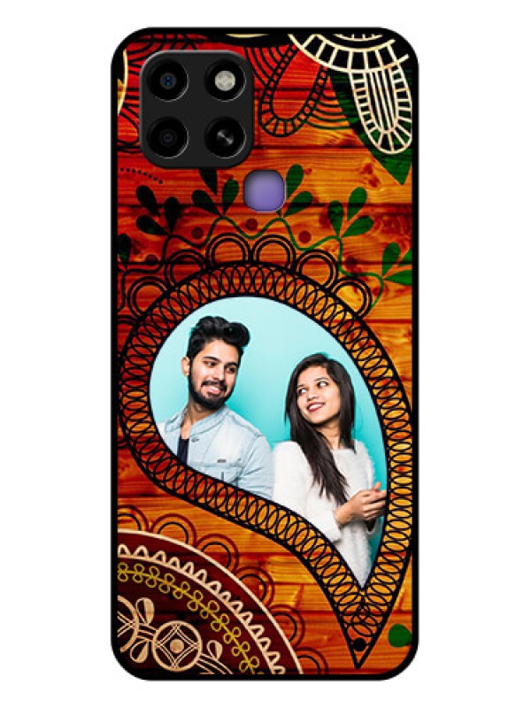 Custom Infinix Smart 6 Personalized Glass Phone Case - Abstract Colorful Design