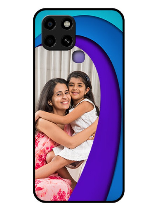 Custom Infinix Smart 6 Photo Printing on Glass Case - Simple Pattern Design
