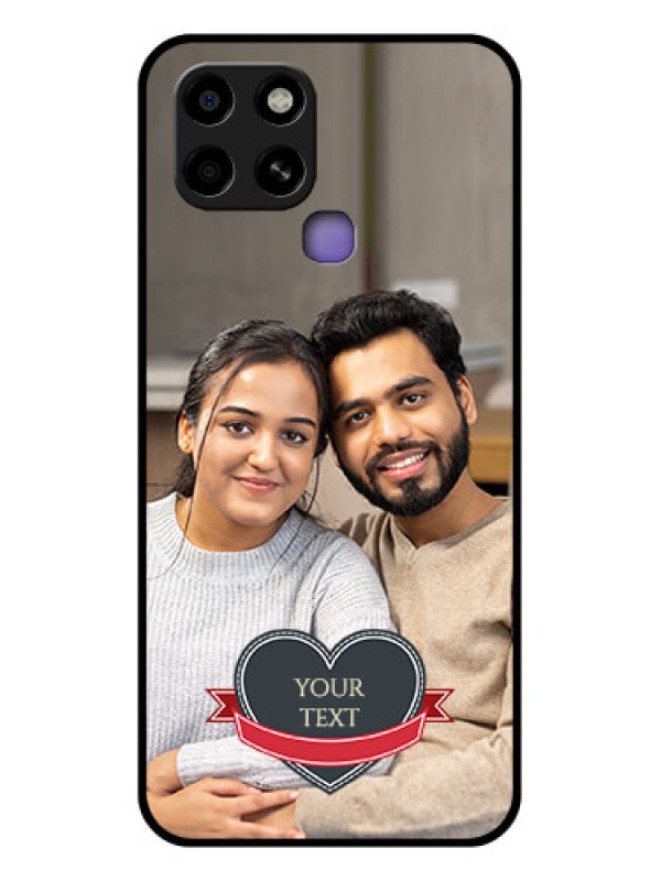 Custom Infinix Smart 6 Custom Glass Phone Case - Just Married Couple Design
