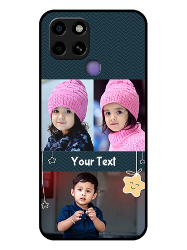 Custom Infinix Smart 6 Custom Glass Mobile Case - Hanging Stars Design
