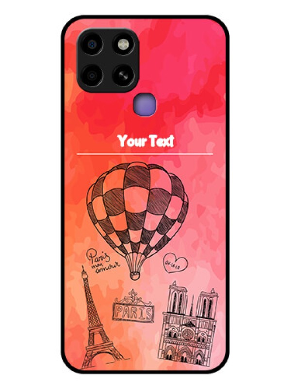 Custom Infinix Smart 6 Custom Glass Phone Case - Paris Theme Design
