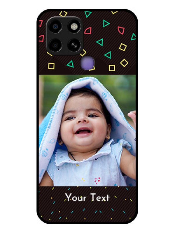 Custom Infinix Smart 6 Custom Glass Phone Case - with confetti birthday design