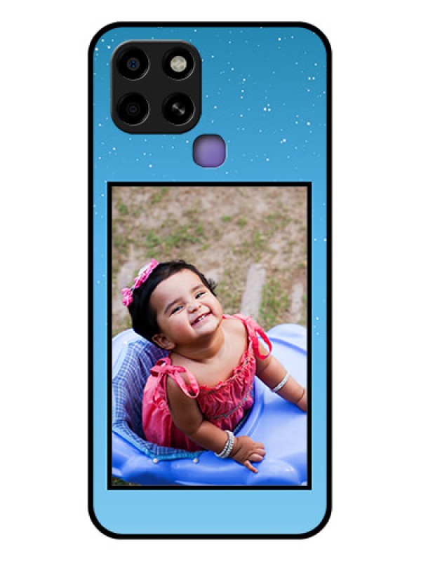 Custom Infinix Smart 6 Custom Glass Mobile Case - Wave Pattern Colorful Design