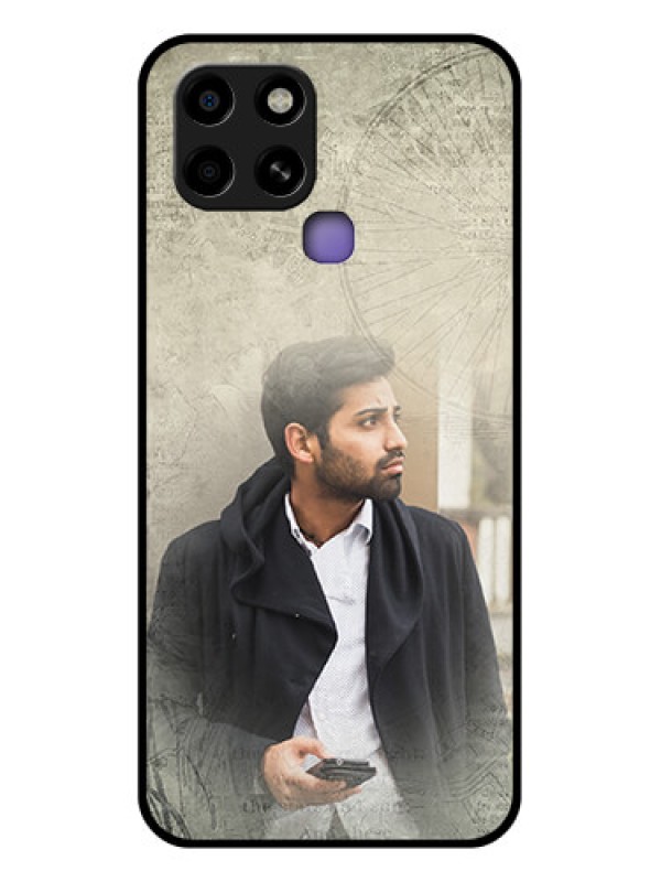 Custom Infinix Smart 6 Custom Glass Phone Case - with vintage design