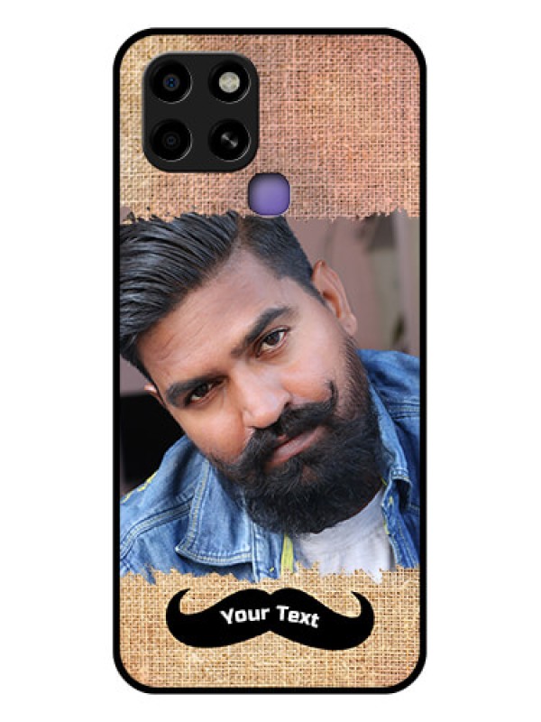Custom Infinix Smart 6 Personalized Glass Phone Case - with Texture Design