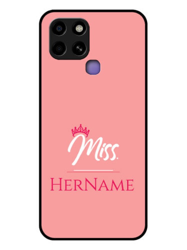 Custom Infinix Smart 6 Custom Glass Phone Case Mrs with Name