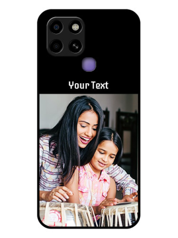 Custom Infinix Smart 6 Photo with Name on Glass Phone Case