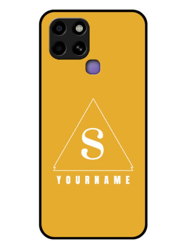 Custom Infinix Smart 6 Personalized Glass Phone Case - simple triangle Design