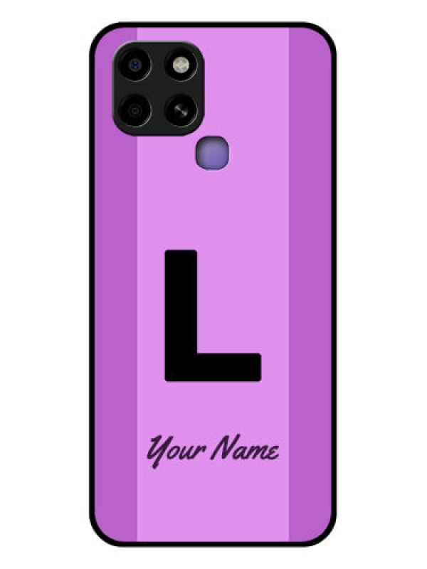 Custom Infinix Smart 6 Custom Glass Phone Case - Tricolor custom text Design