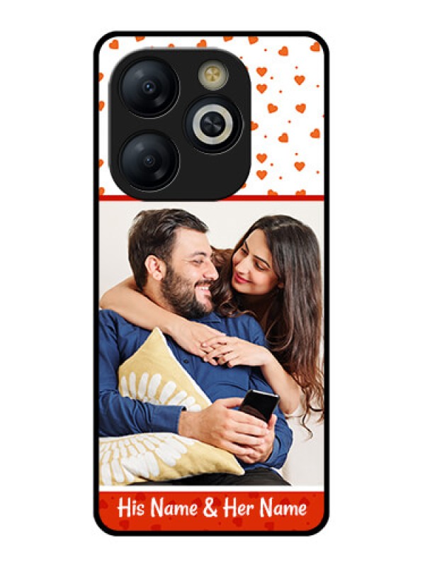 Custom Smart 8 HD Custom Glass Phone Case - Orange Love Symbol Design