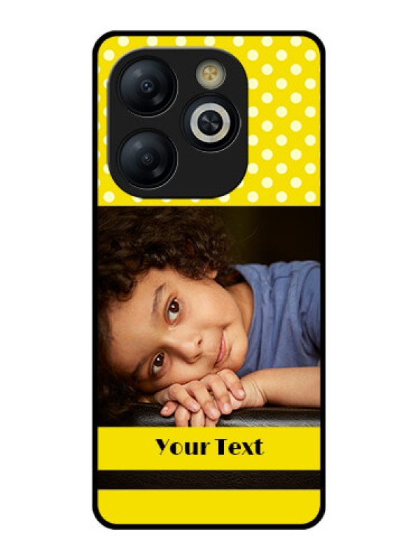 Custom Smart 8 HD Custom Glass Phone Case - Bright Yellow Case Design
