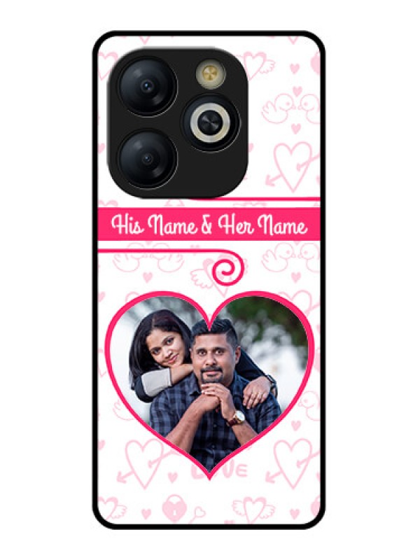 Custom Smart 8 HD Custom Glass Phone Case - Heart Shape Love Design