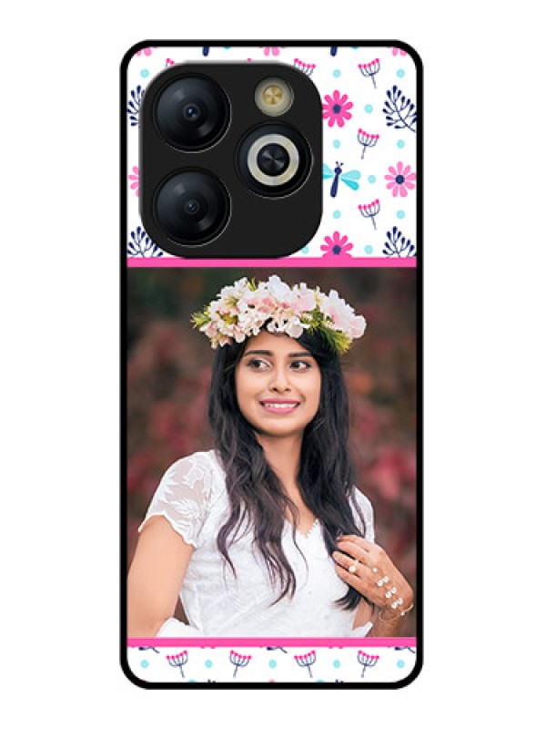 Custom Smart 8 HD Custom Glass Phone Case - Colorful Flower Design