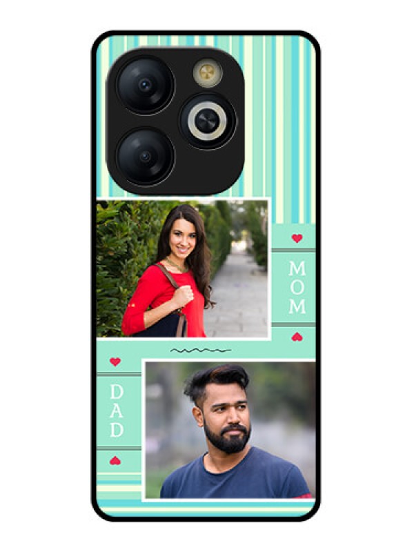 Custom Smart 8 HD Custom Glass Phone Case - Mom and Dad Pic Design