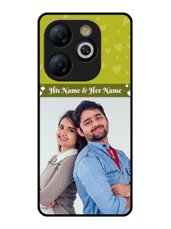Custom Smart 8 HD Custom Glass Phone Case - You and Me Heart Design