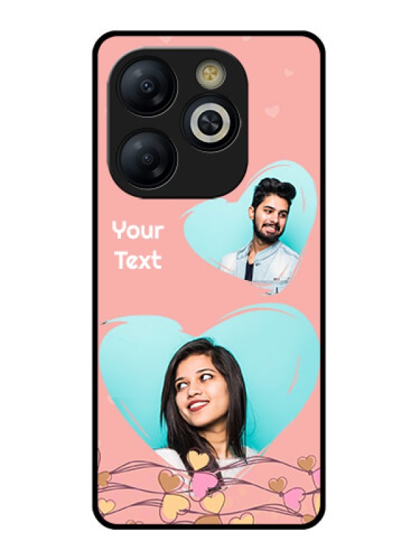 Custom Smart 8 HD Custom Glass Phone Case - Love Doodle Design