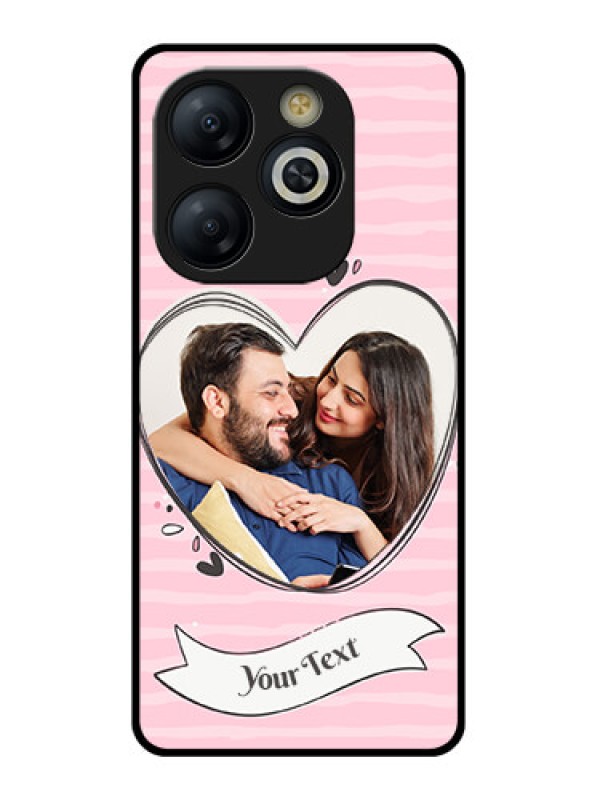 Custom Smart 8 HD Custom Glass Phone Case - Vintage Heart Design