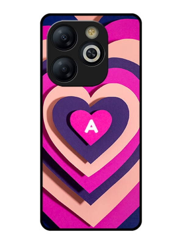 Custom Smart 8 HD Custom Glass Phone Case - Cute Heart Pattern Design