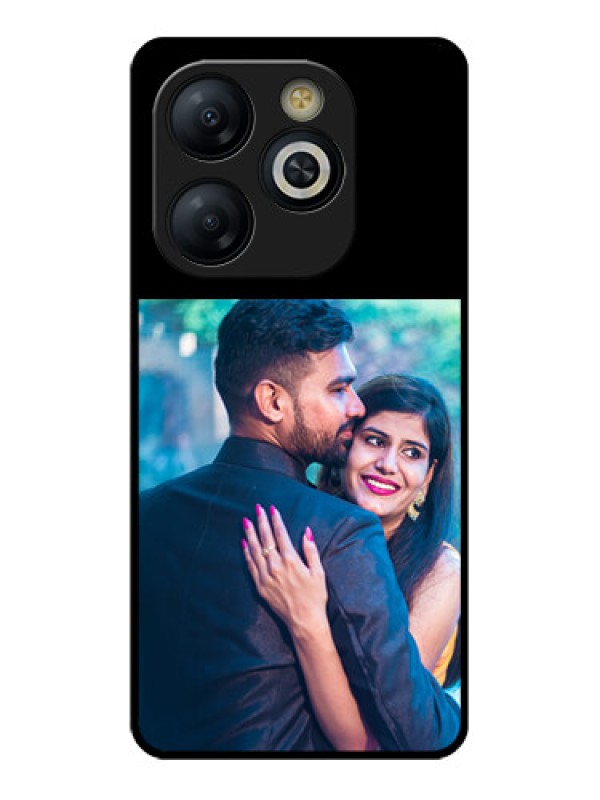 Custom Infinix Smart 8 Hd Custom Glass Phone Case - Upload Full Picture With Custom Color Design