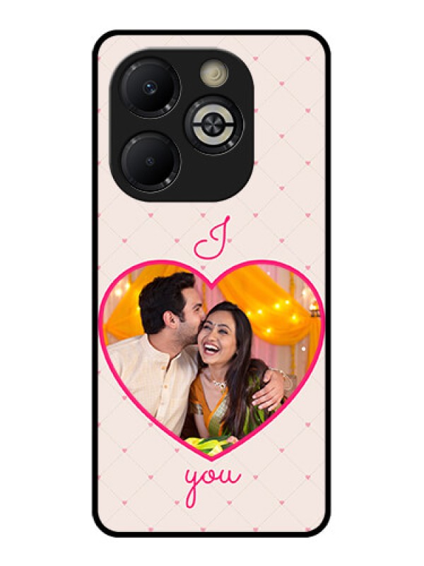 Custom Smart 8 Plus Custom Glass Phone Case - Heart Shape Design