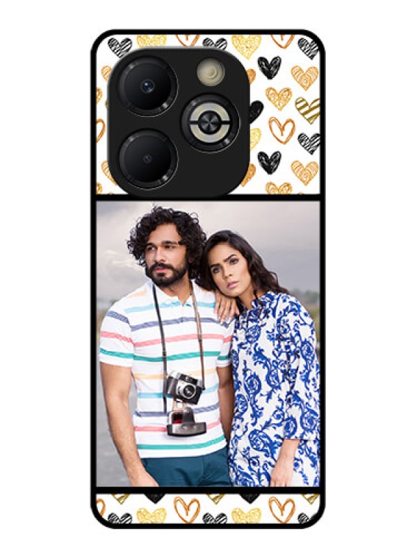 Custom Smart 8 Plus Custom Glass Phone Case - Love Symbol Design