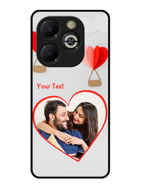 Custom Smart 8 Plus Custom Glass Phone Case - Parachute Love Design