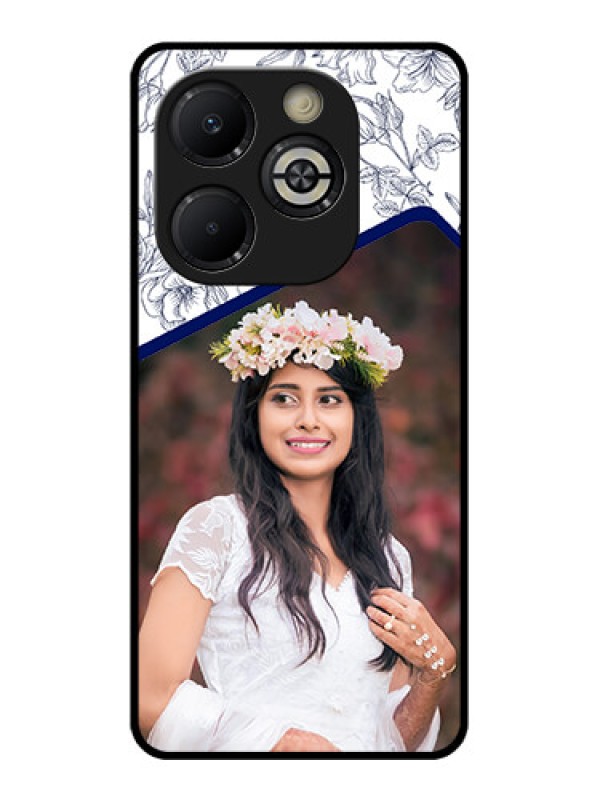 Custom Smart 8 Plus Custom Glass Phone Case - Classy Floral Design