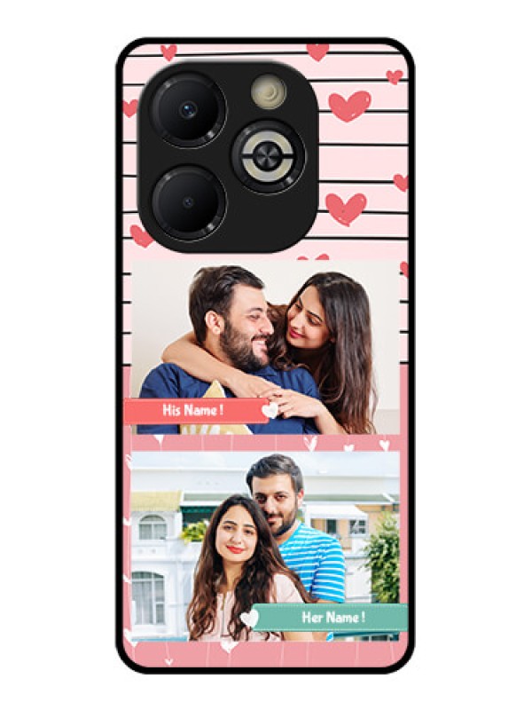 Custom Smart 8 Plus Custom Glass Phone Case - Photo With Heart Design