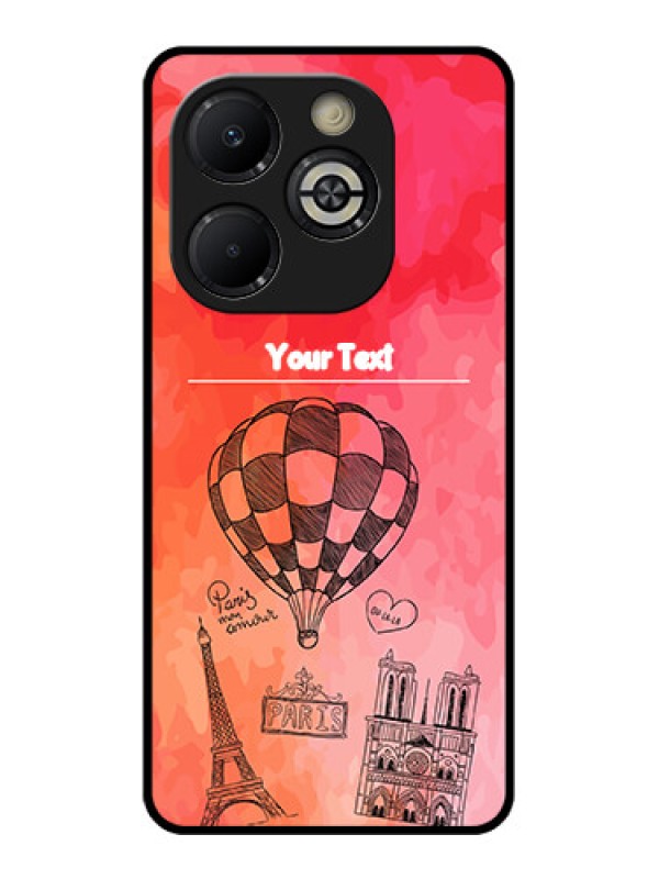 Custom Smart 8 Plus Custom Glass Phone Case - Paris Theme Design
