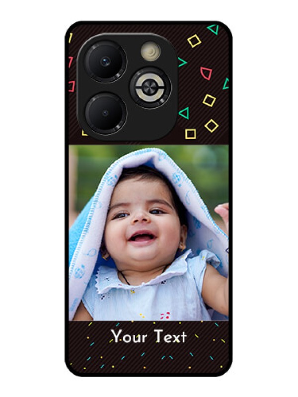 Custom Smart 8 Plus Custom Glass Phone Case - With Confetti Birthday Design