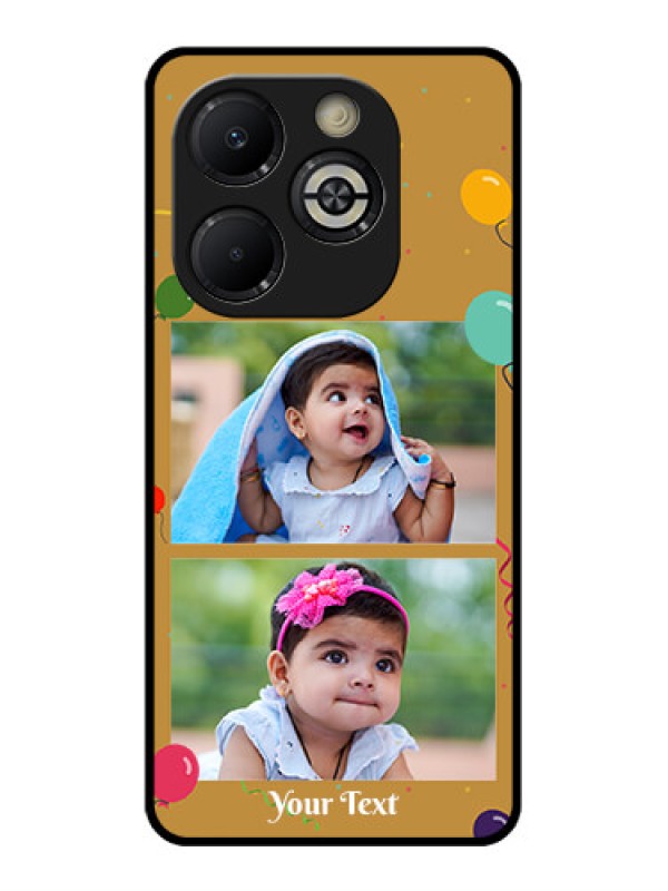 Custom Smart 8 Plus Custom Glass Phone Case - Image Holder With Birthday Celebrations Design