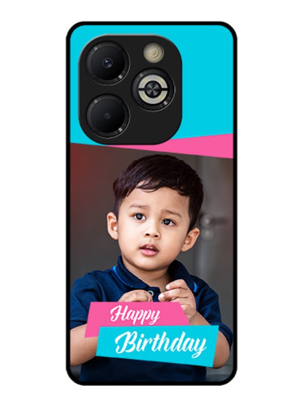 Custom Smart 8 Plus Custom Glass Phone Case - Image Holder With 2 Color Design