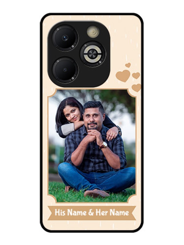 Custom Smart 8 Plus Custom Glass Phone Case - With Confetti Love Design