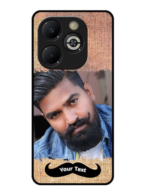 Custom Smart 8 Plus Custom Glass Phone Case - With Texture Design
