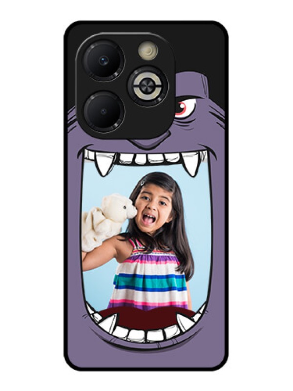 Custom Smart 8 Plus Custom Glass Phone Case - Angry Monster Design