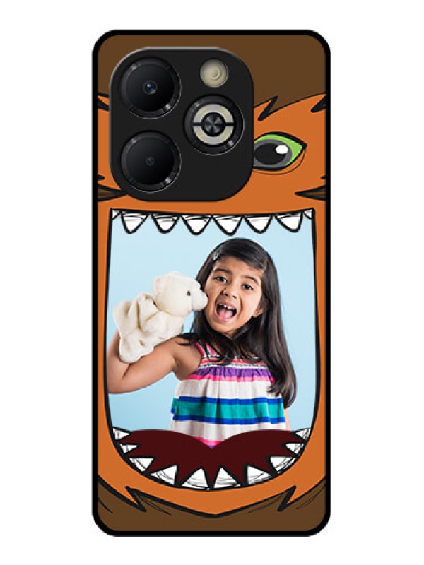 Custom Smart 8 Plus Custom Glass Phone Case - Owl Monster Back Case Design