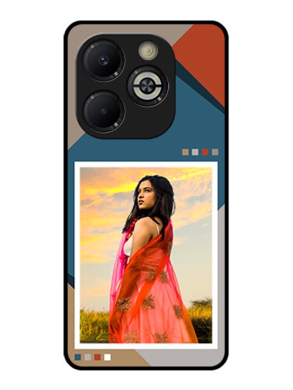 Custom Smart 8 Plus Custom Glass Phone Case - Retro Color Pallet Design
