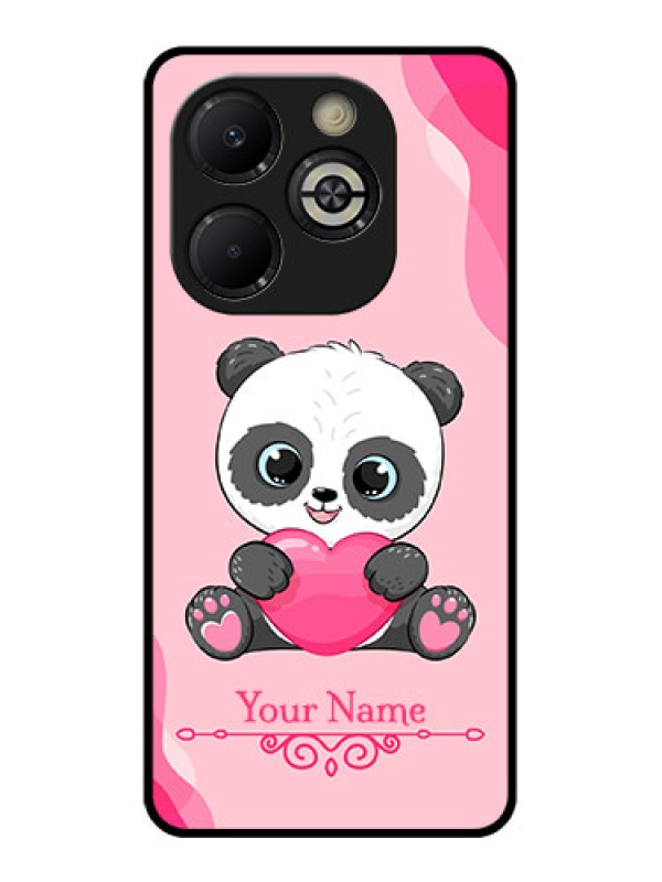 Custom Smart 8 Plus Custom Glass Phone Case - Cute Panda Design