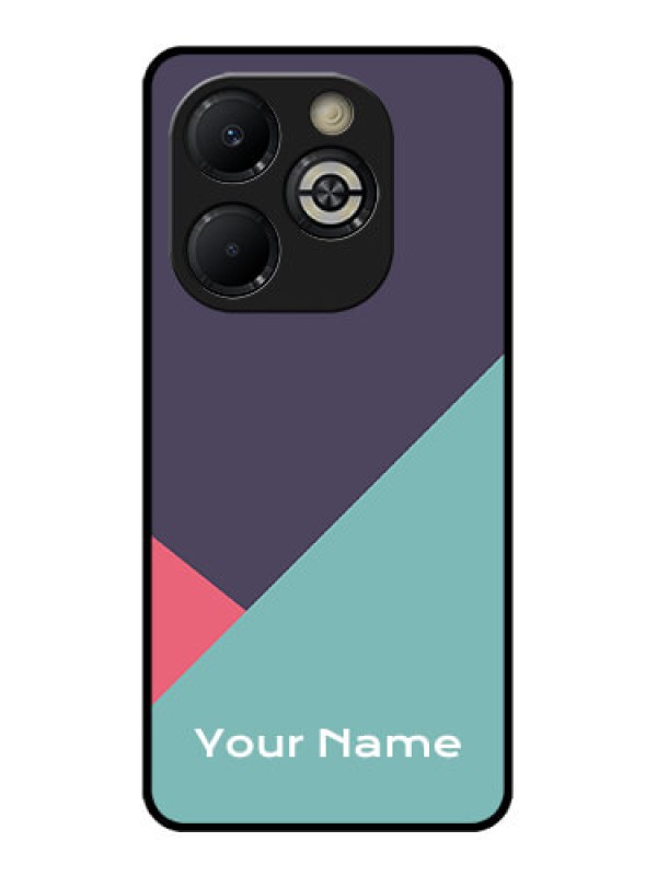 Custom Smart 8 Plus Custom Glass Phone Case - Tri Color Abstract Design