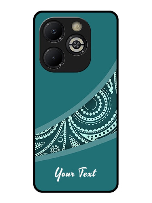 Custom Smart 8 Plus Custom Glass Phone Case - Semi Visible Floral Design