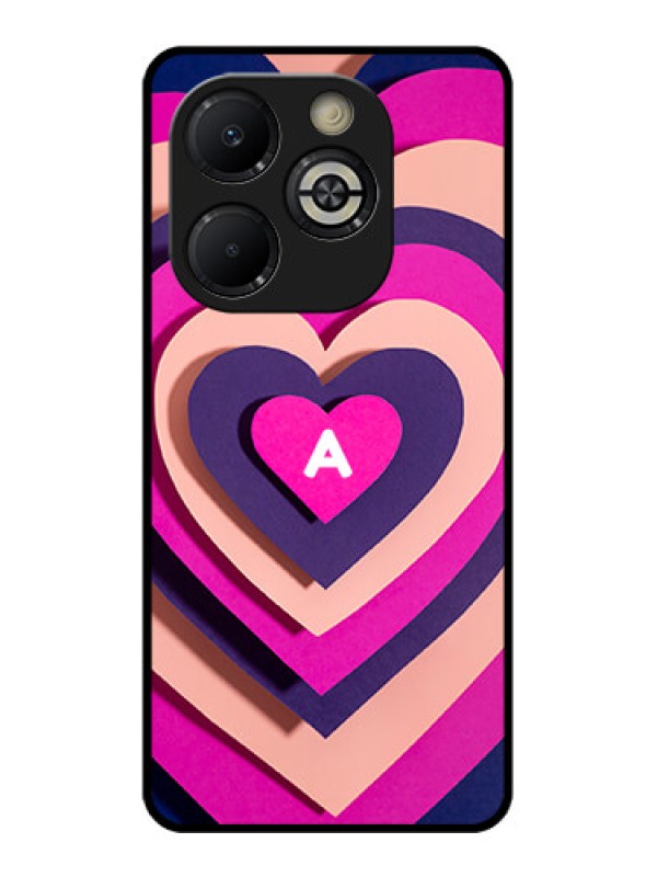 Custom Smart 8 Plus Custom Glass Phone Case - Cute Heart Pattern Design