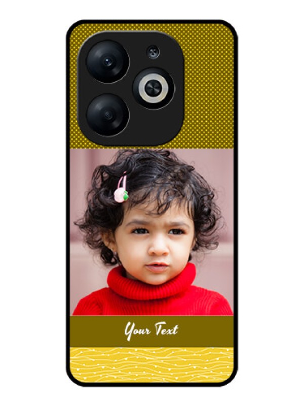 Custom Infinix Smart 8 Custom Glass Phone Case - Simple Green Color Design